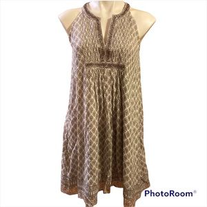 Joie silk floral beaded collar mini skirt S-